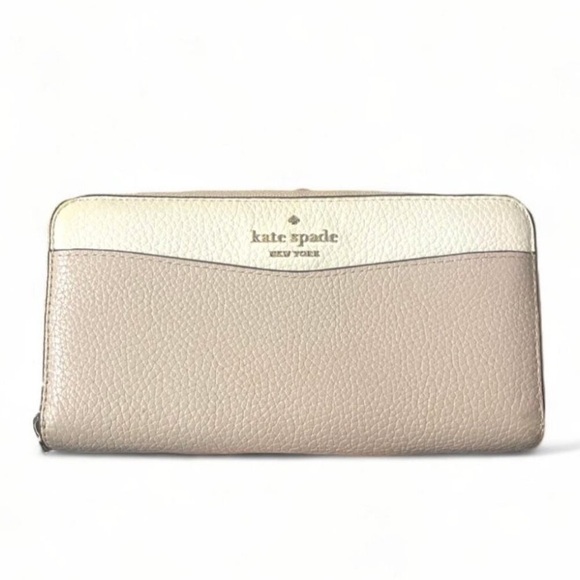 KATE SPADE- new-york Leila
Continental Wallet - Warm Beige - EUC - Picture 1 of 5